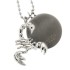Stainless steel chain pendant in two parts with engraving- round stainless steel plate and scorpion - with 50cm ball chain