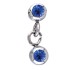 Clamp ball with 2 Swarovski stones