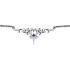 Back belly chain made of 925 sterling silver, elaborate motif