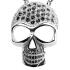 Pendant with skull and Svarovski stones - chic forever - skull with black crystals