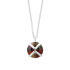 Chain and pendant made of 925 sterling silver with a small multicolor crystal
