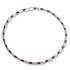Steel necklace with rubber, 52cm length