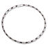 Steel necklace with rubber, 52cm length
