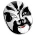 Stainless Steel Chinese Mask Pendant Black White – Classic Style