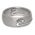 Stainless steel ring with milled motif 25