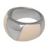 Steel ring with white acrylic 055