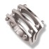 Steel ring with 3 front rails