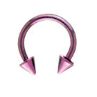 Titanium Horseshoe Piercing, 1.0 and 1.2mm, Spike US