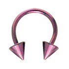 Titanium Horseshoe Piercing, 1.6mm, Spike US