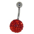 Belly button body jewelry piercing with crystals in1.6x6mm / 1.6x8mm / 1.6x10mm / 1.6x12mm / 1.6x14mm length, 80-2