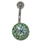 Belly button body jewelry piercing with crystals in1.6x6mm / 1.6x8mm / 1.6x10mm / 1.6x12mm / 1.6x14mm length, 80-5