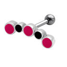 TIP ear piercing with 925 silver UV design and 316L barbell 15E