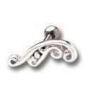 Helix ear piercing with 925 sterling silver tattoo design 17-1