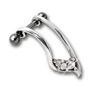 Helix ear piercing with 925 sterling silver design and crystals 171