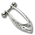 316L Helix ear piercing 1.2x6mm Infinity with 925 Sterling silver design
