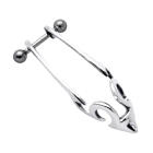 Helix ear piercing with a sterling silver design