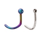 Titanium nose stud 0.8mm with small ball