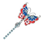 Piercing navel butterfly with cup chain made of surgical steel
