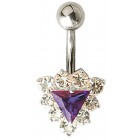 Belly button piercing with a crystal triangle - King Ludwig would have liked that too