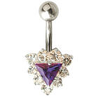 Belly button piercing with a crystal triangle - King Ludwig would have liked that too
