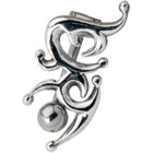 Belly button piercing with a Celtic motif made of 925 silver