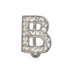 Letter navel piercing B with steel or titanium banana, 1.6x6mm / 1.6x8mm / 1.6x10mm / 1.6x12mm / 1.6x14mm