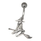 Belly button piercing with witch design 1.6x10mm