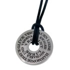 Pendant Donut with Engraving United in Eternal Love and 2 Names Material Stainless Steel