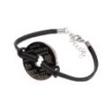 Bracelet with engraving Love in various languages - black
