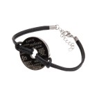 Bracelet with engraving Love in various languages - black