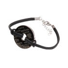 Bracelet with engraving Love in various languages - black