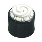 Organix plug with carving, white spiral