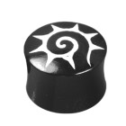 Organix plug with a spiral motif w/s, size selectable