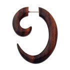 Pseudo-piercing rosewood spiral, twisted