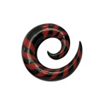 Organix Earbuds Spiral made of water buffalo horn in black-red
