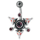 Shield for navel piercing with Swarovski stones - what the astronaut wears under her suit