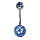 Crystallines navel body jewelry piercing 10mm jewelry element