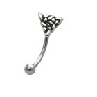 Eyebrow piercing 1.2x8mm with a Celtic design