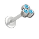 Screw attachment for 1.2mm Labret crystals