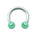 Horseshoe piercing with two artificial pearls
