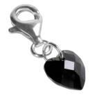 Pendant zirconia heart, 10mm, different color