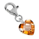 Pendant zirconia heart, 10mm, different color