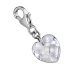 Pendant zirconia heart, 10mm, different color