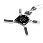 Pendant robot jumping jack made of stainless steel with individual engraving, black coated body