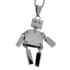 Pendant: robot jumping jack, made of stainless steel