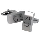 Cufflinks made of stainless steel rectangular with your desired engraving