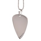 316L steel pendant, rounded triangle, blackened