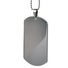 Dog tag, pendant made of stainless steel, 50x29mm