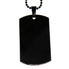 Pendant made of 316L steel, PVD-coated and blackened, dog tag 50x29mm