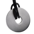 Pendant disc stainless steel, diameter 29mm - satin finish on both sides